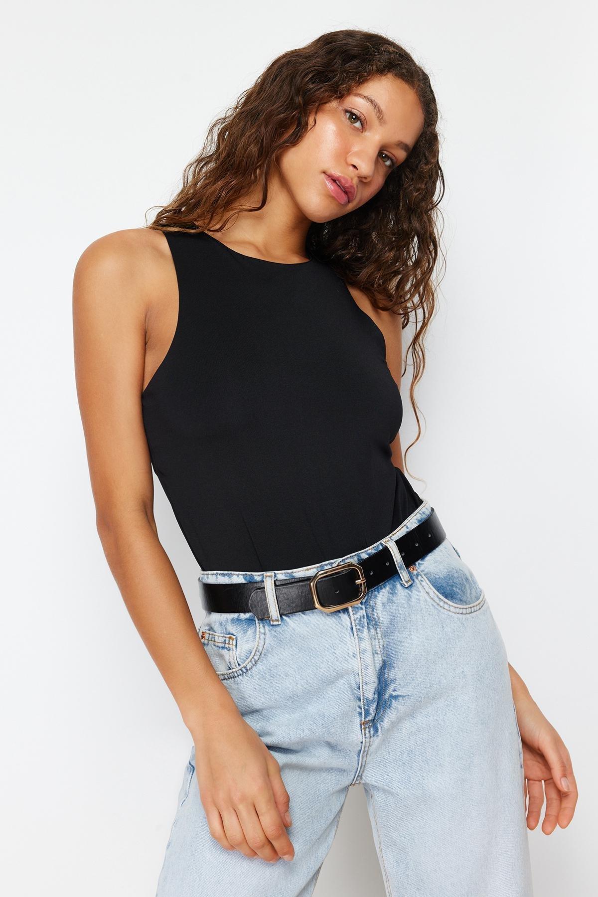 Black Women Halter Neck, Black, large image number 5