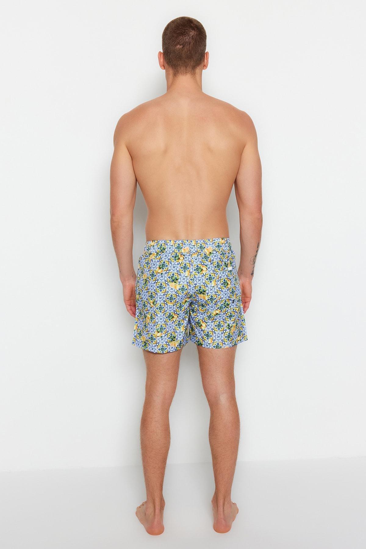 Multicolour Ethnic Swim Shorts, , large image number 6