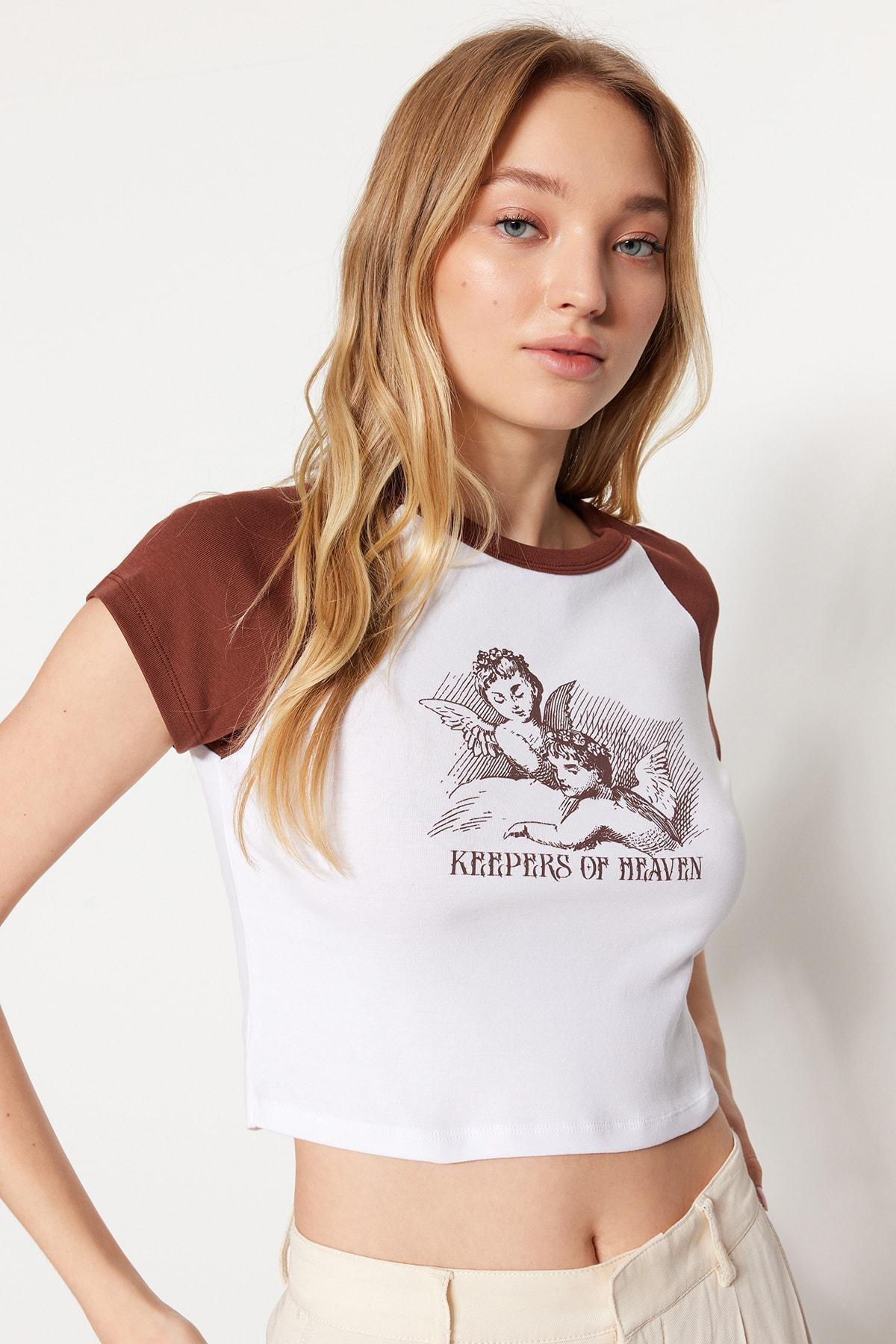 Brown Colorblock T-Shirt, , large image number 2