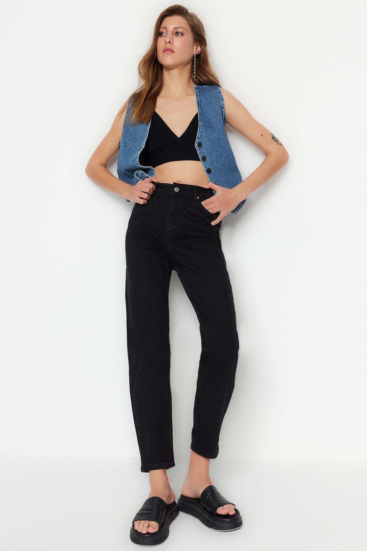 Black Mom Jeans, , large image number 2