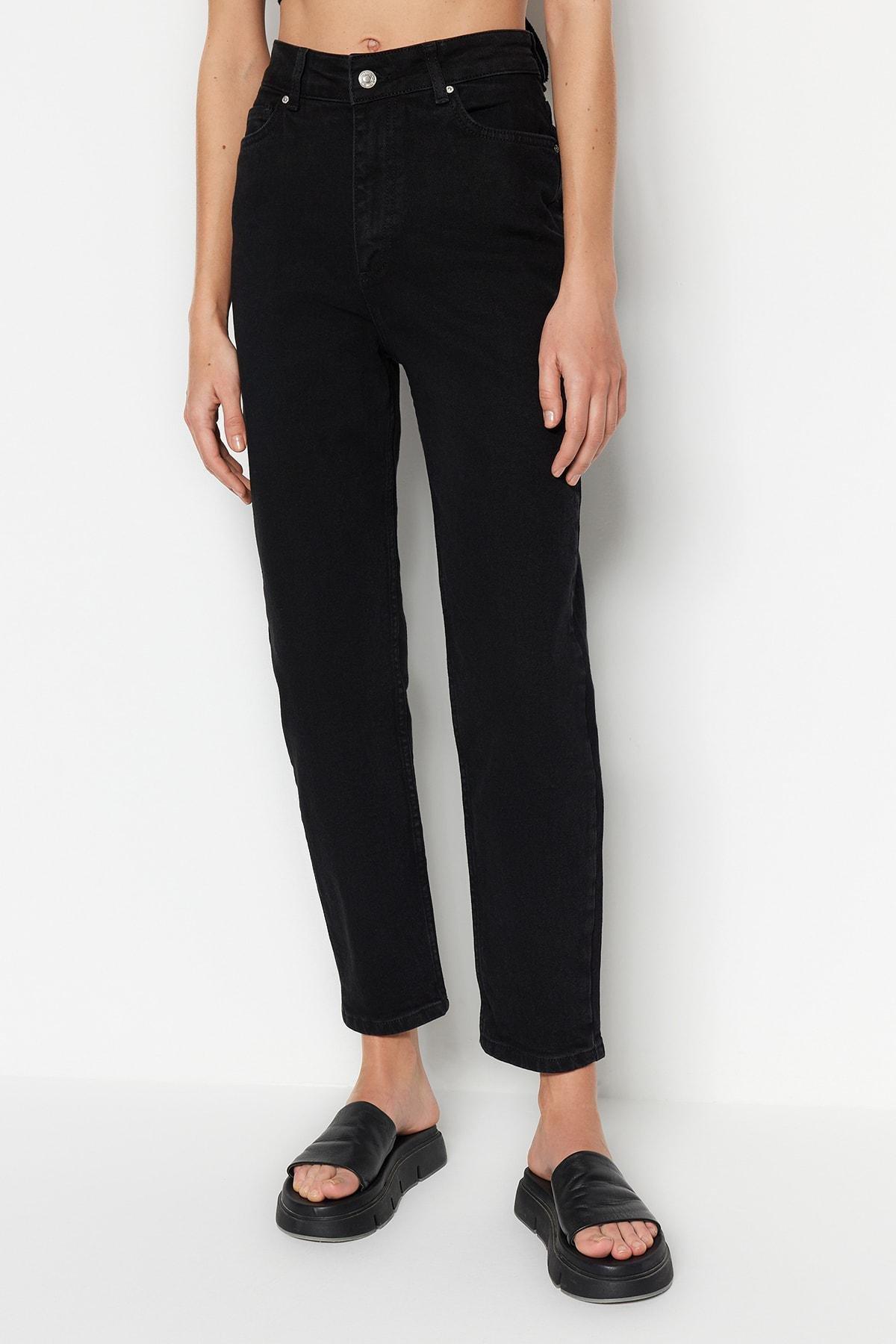Black Mom Jeans, , large image number 4