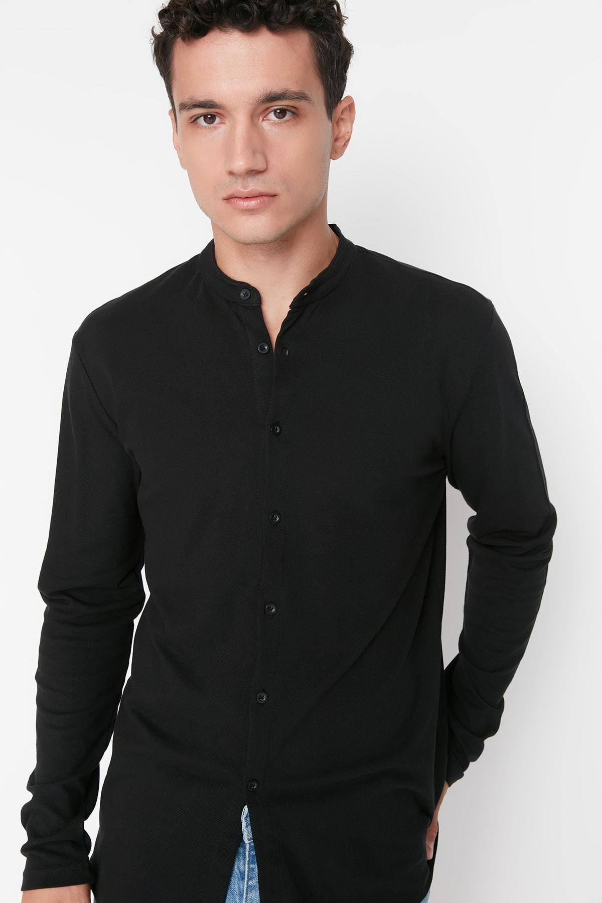 Black Slim Shirt, , large image number 0