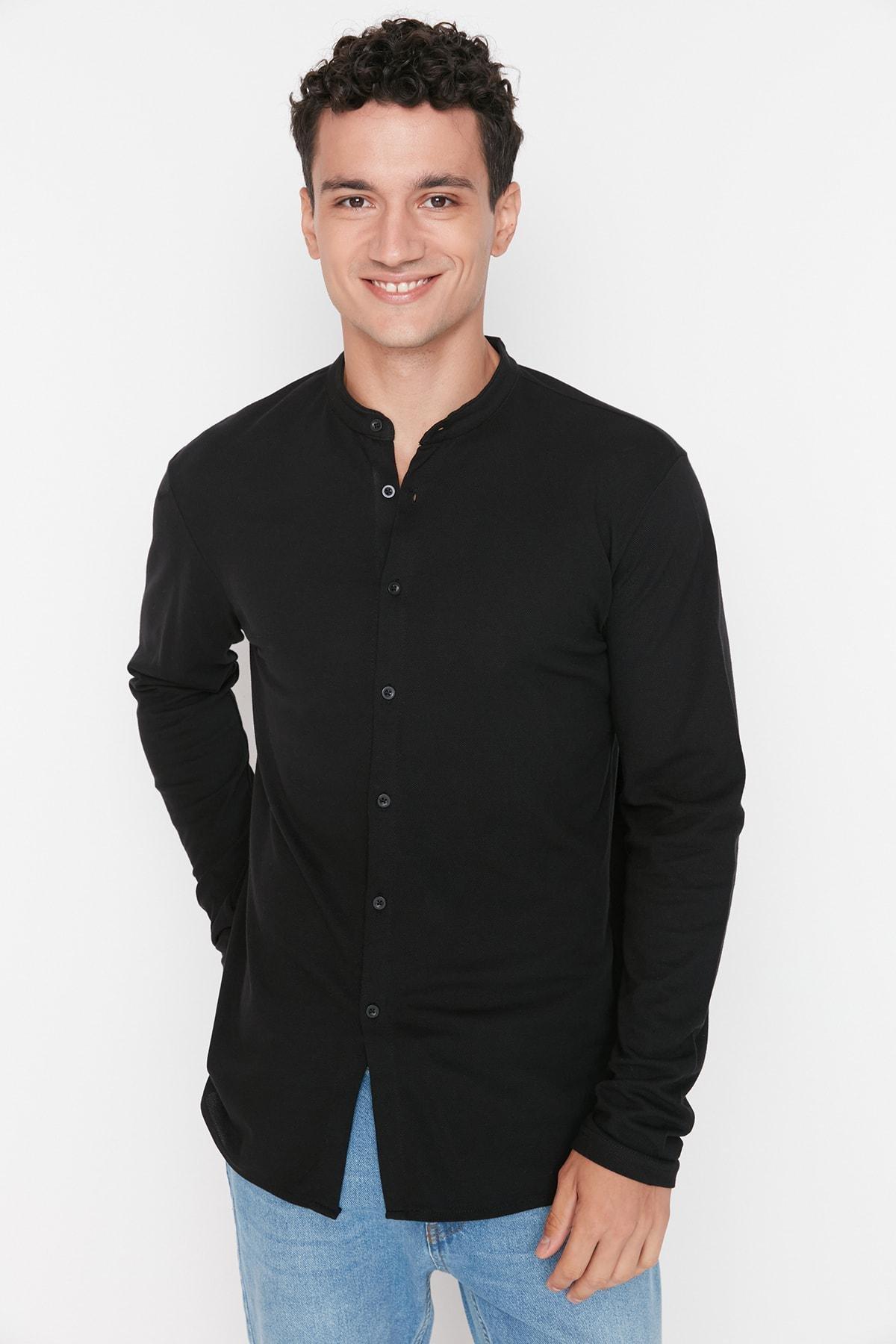 Black Slim Shirt, , large image number 3