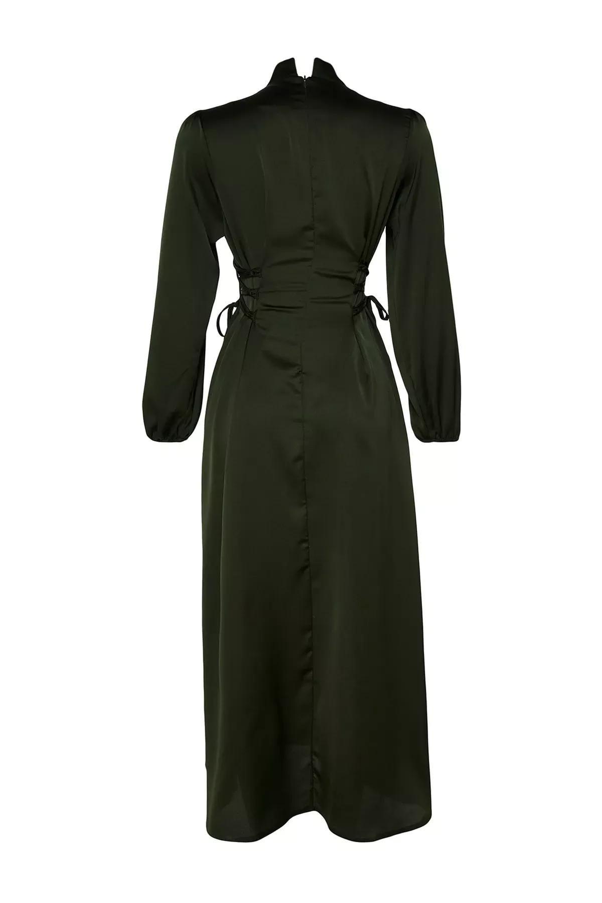 فستان مناسبات بقصة على شكل حرف A، كاكي
, Khaki, large image number 8