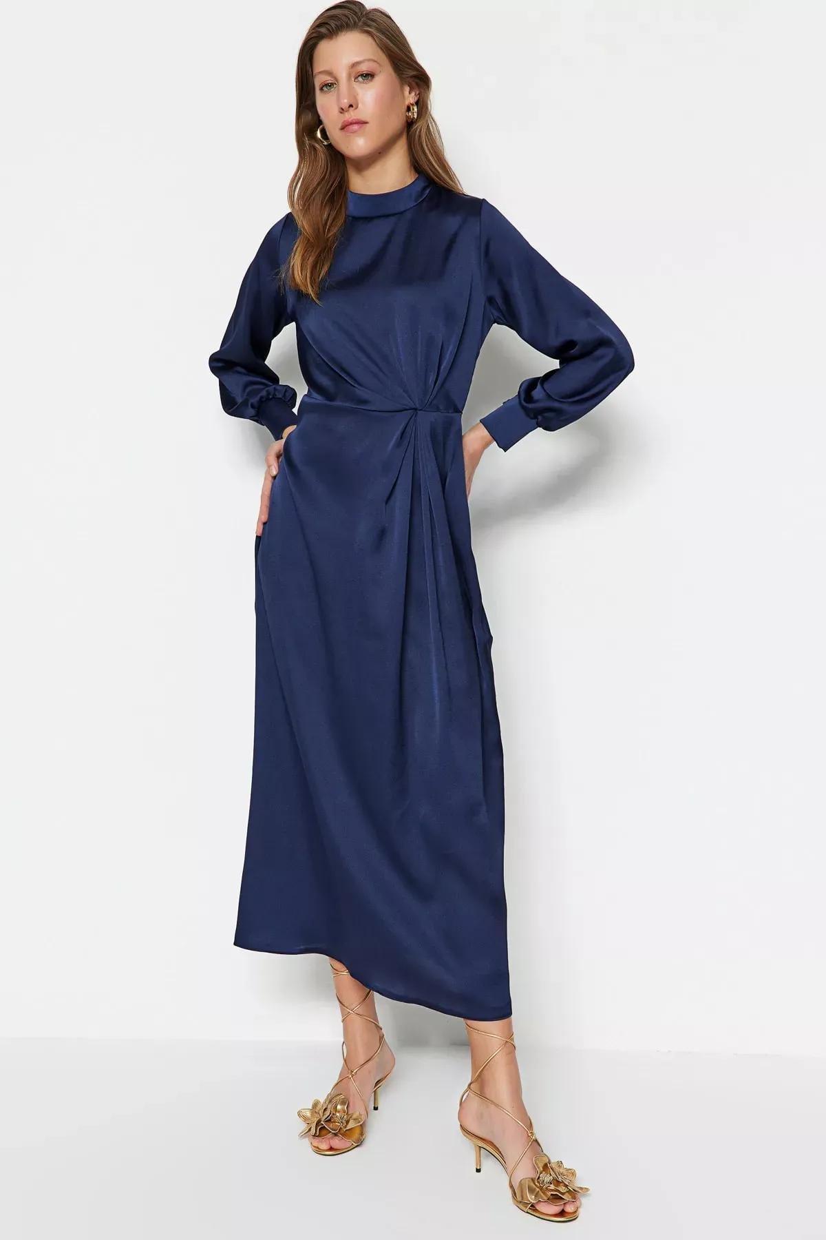 Navy Shift Occasionwear Dress, , medium