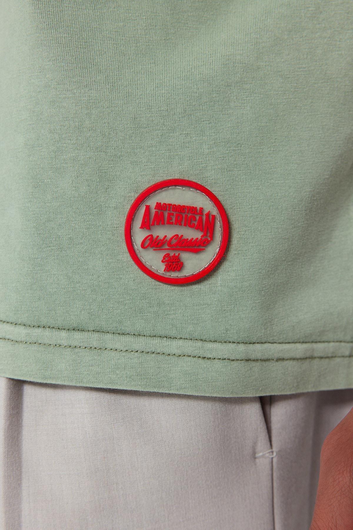 Khaki Oversized T-Shirt, , large image number 4