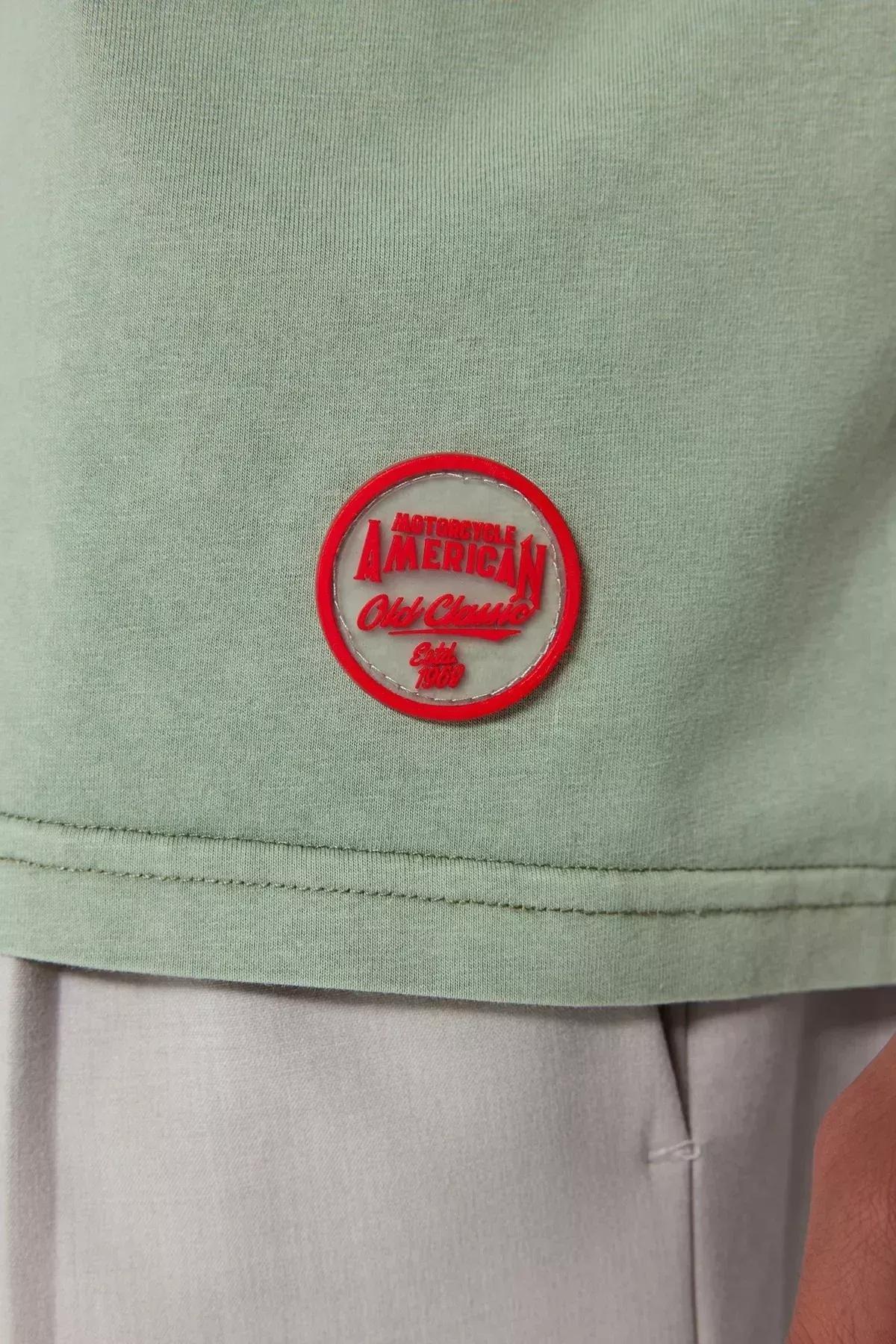 Khaki Oversized T-Shirt, Green, large image number 7