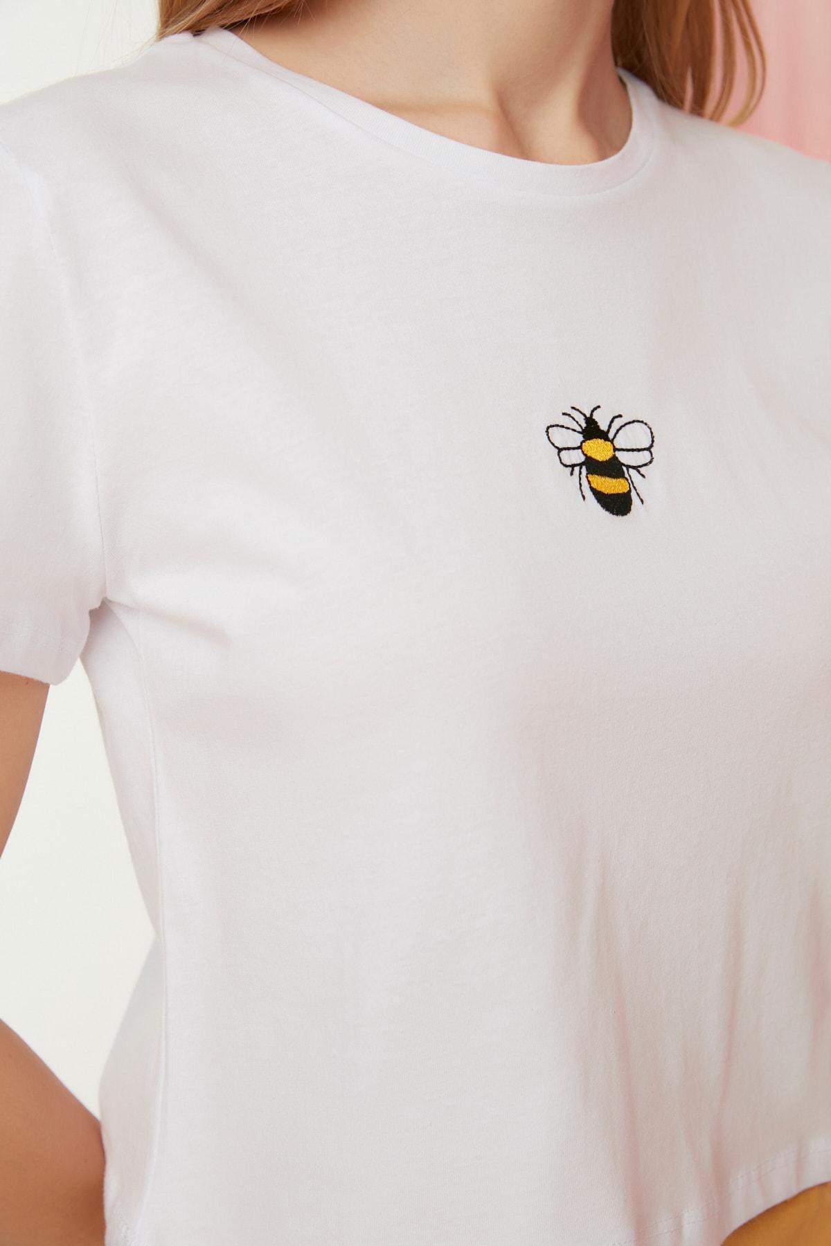 White Printed T-Shirt, , large image number 2