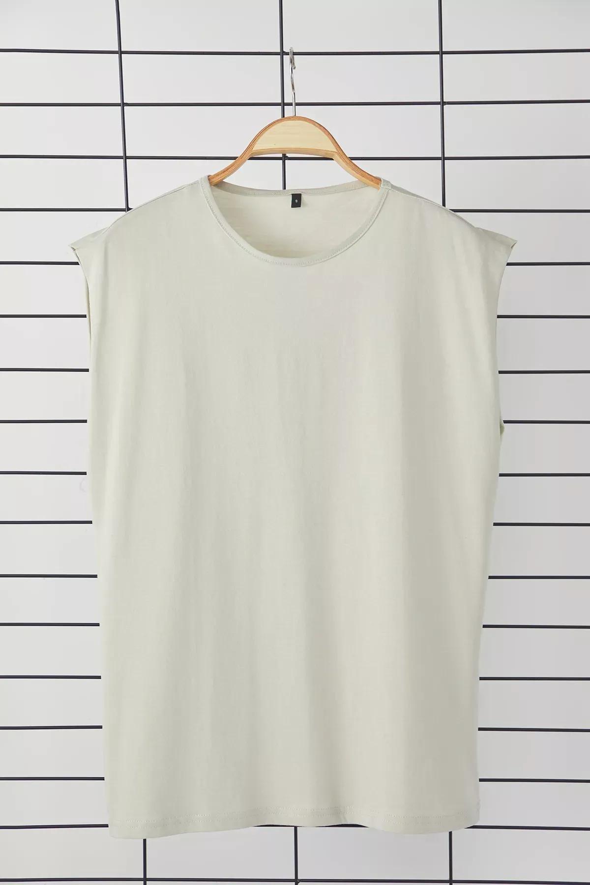 Beige Basic Sleeveless Tank Top, , large image number 0