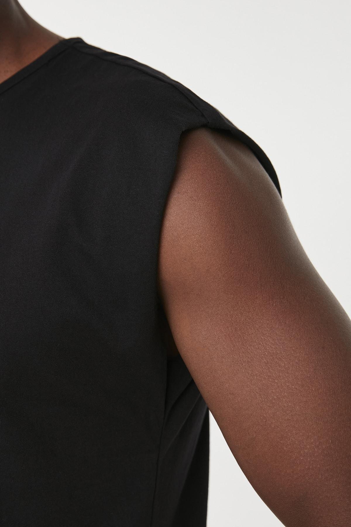 Black Sleeveless T-Shirt-Undershirt, , large image number 1