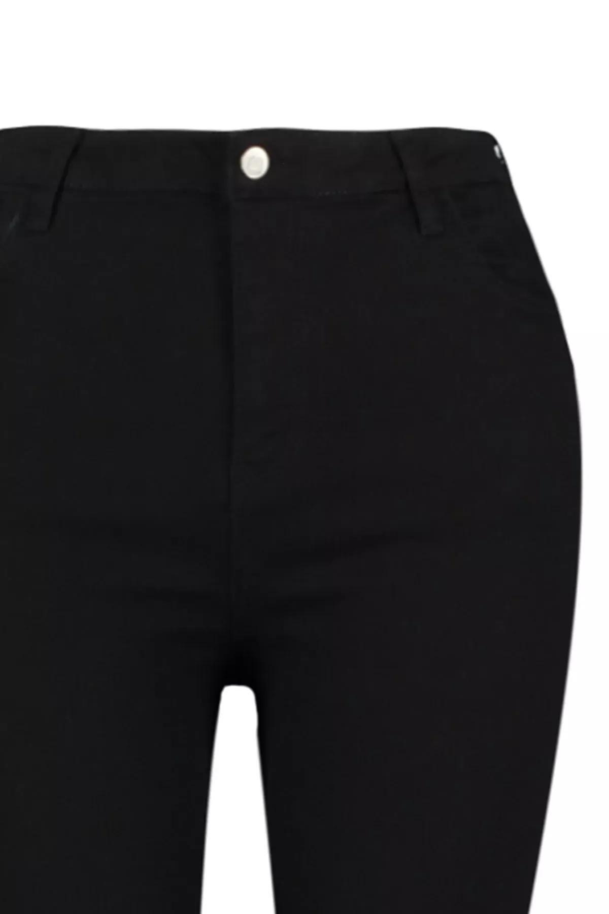 Black Wide Leg Plus Size Jeans, Black, large image number 7