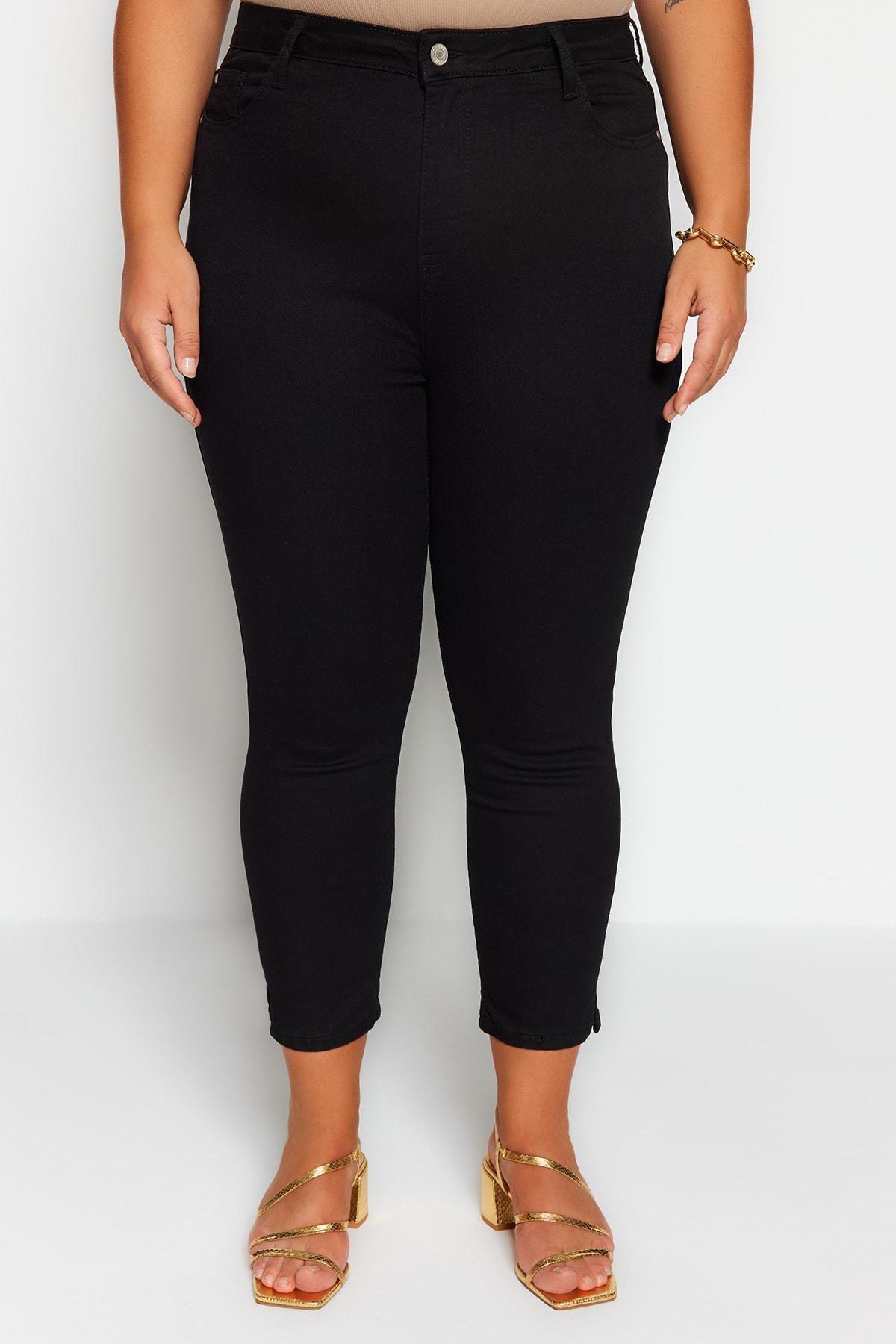 Black Skinny Plus Size Jeans, , large image number 4