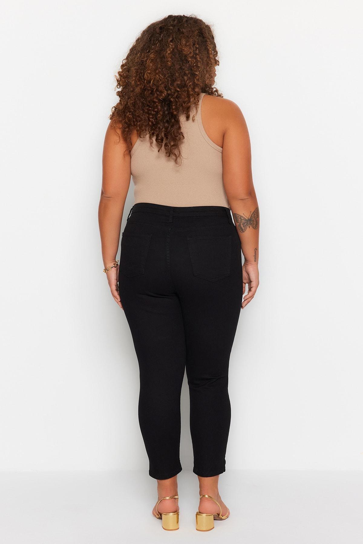 Black Skinny Plus Size Jeans, , large image number 7