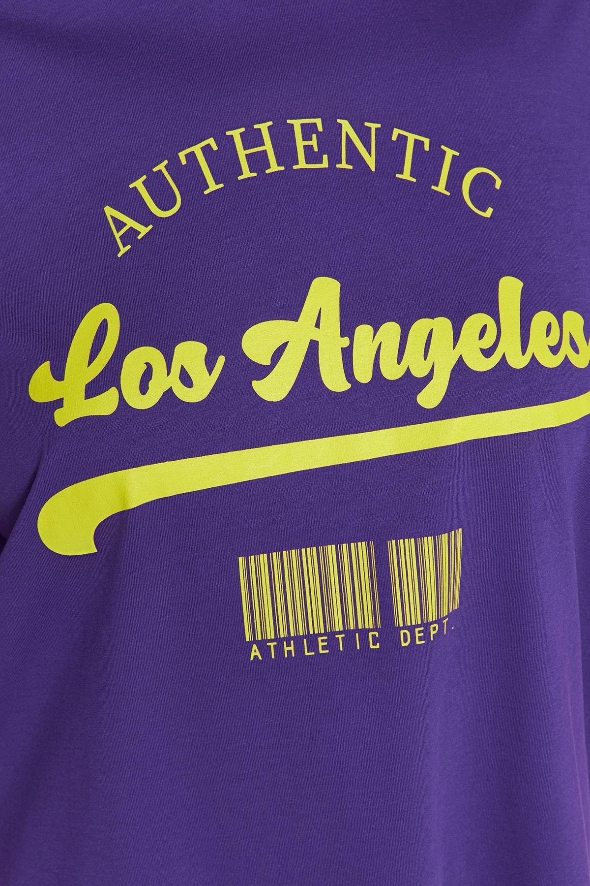 Purple Oversize Plus Size T-Shirt, , large image number 3