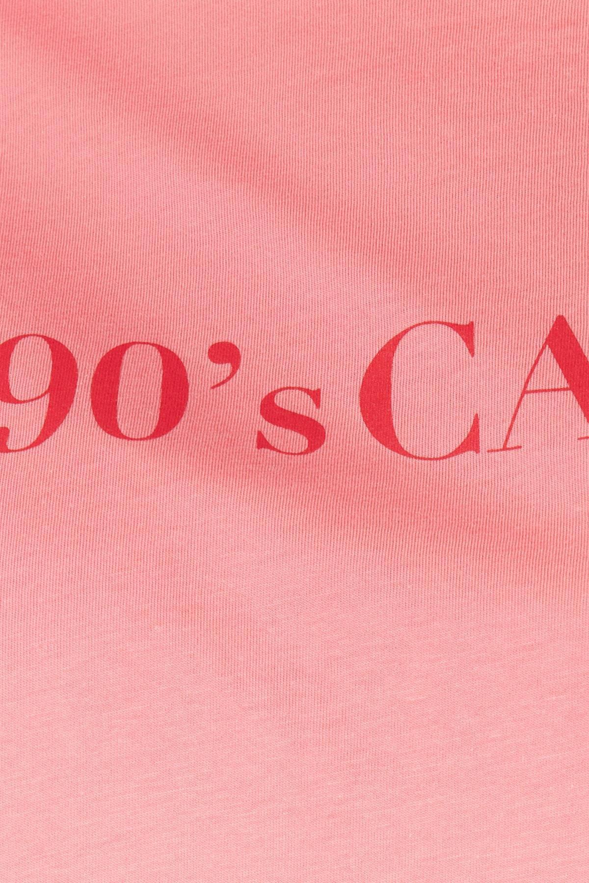 Pink Oversize Plus Size T-Shirt, , large image number 4