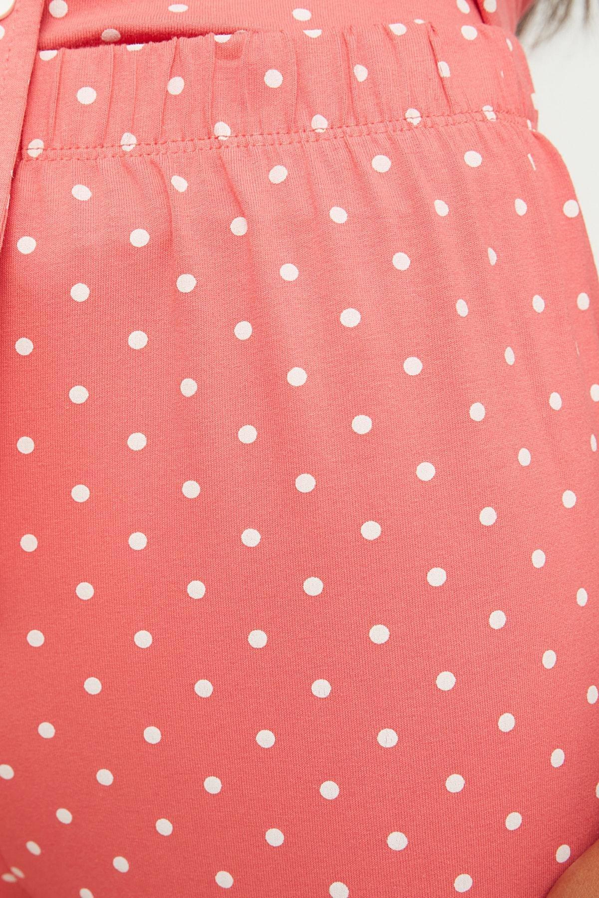 Blue Polka Dot Knitted Pyjamas Set, , large image number 6