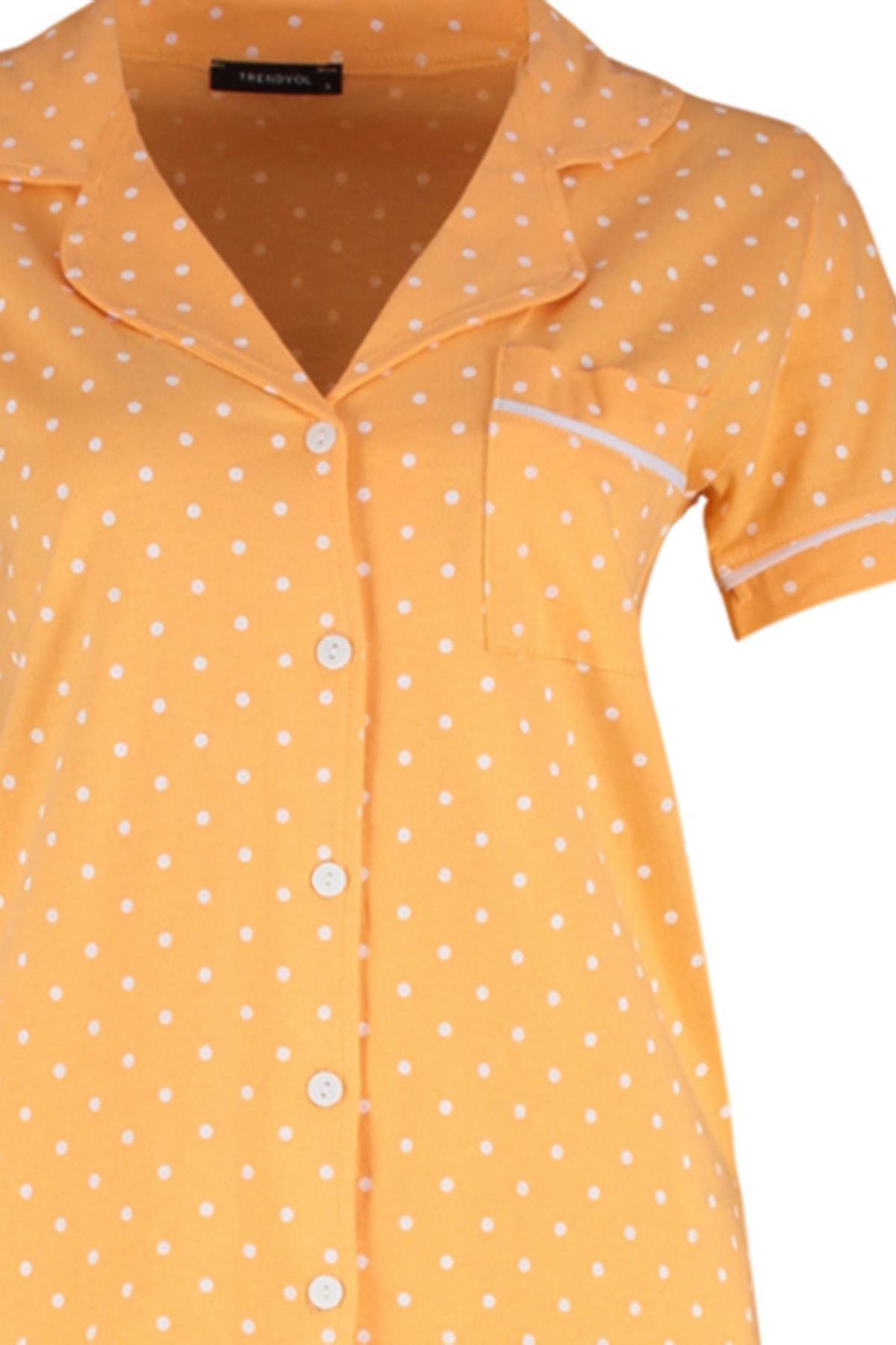 Blue Polka Dot Knitted Pyjamas Set, , large image number 8
