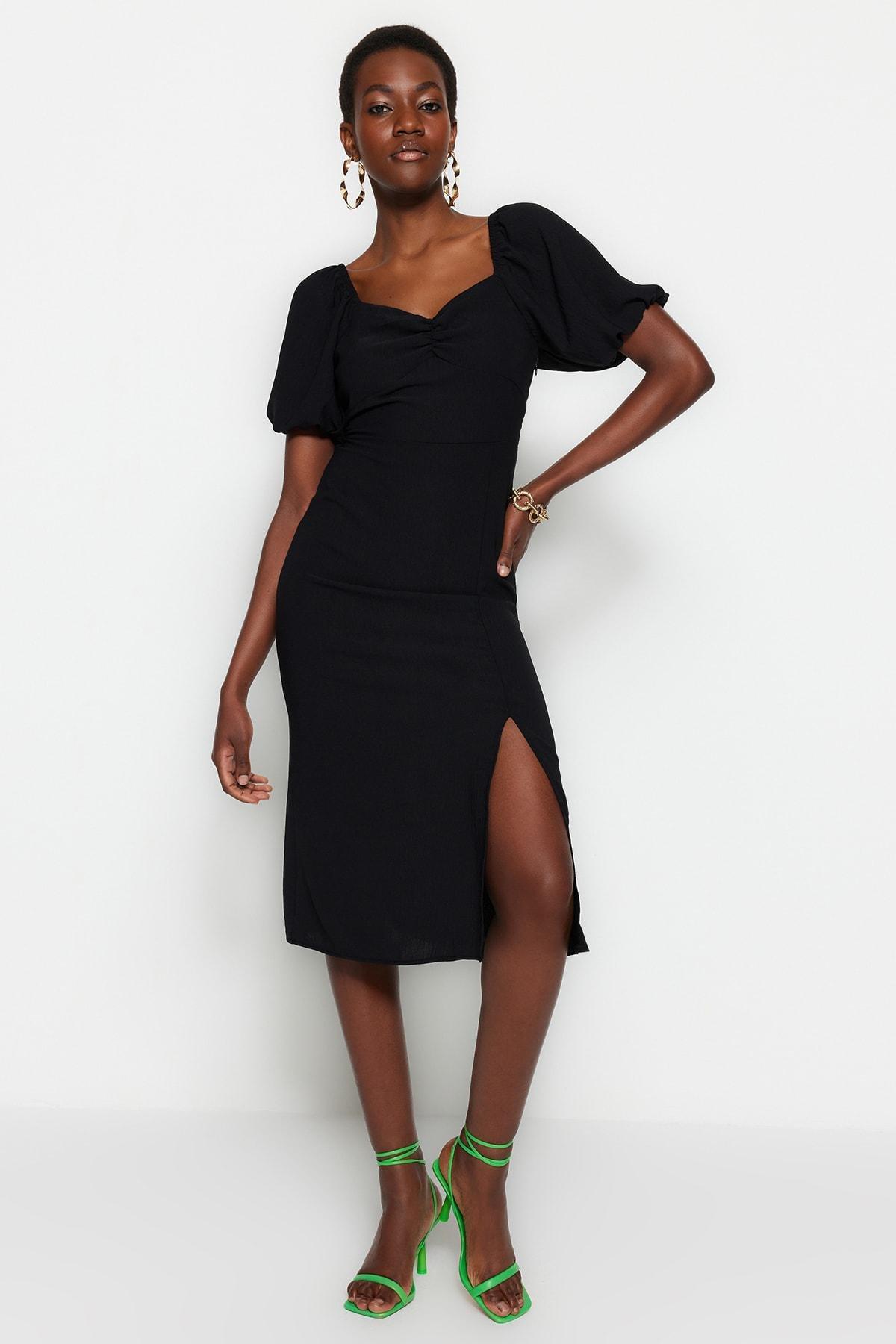 Black Sweetheart A-Line Dress, , large image number 0