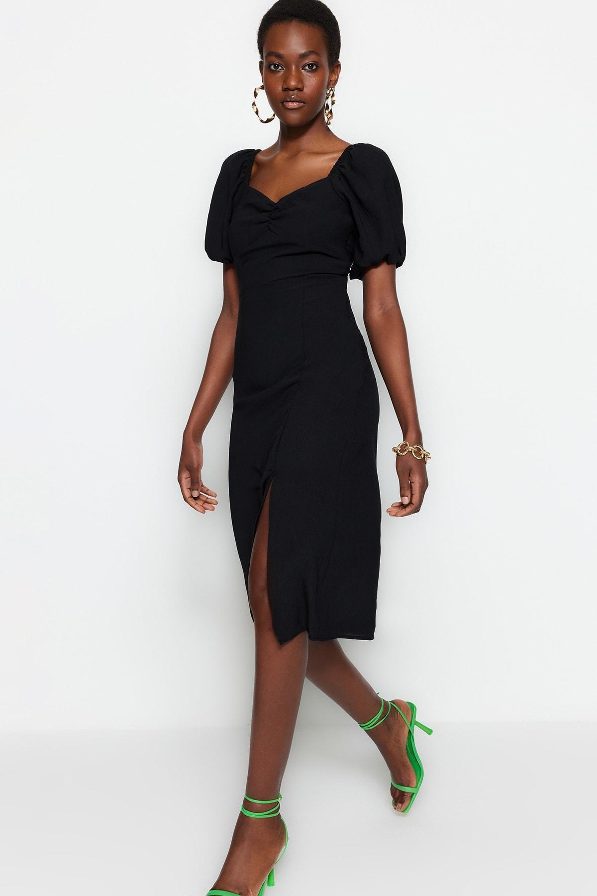 Black Sweetheart A-Line Dress, , large image number 1