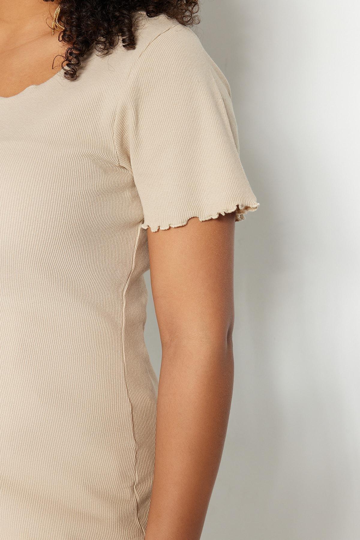 Beige Fitted Plus Size Blouse, , large image number 4