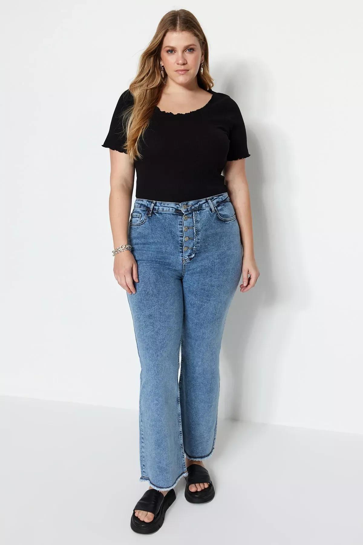 Black Fitted Plus Size Blouse, Black, large image number 4