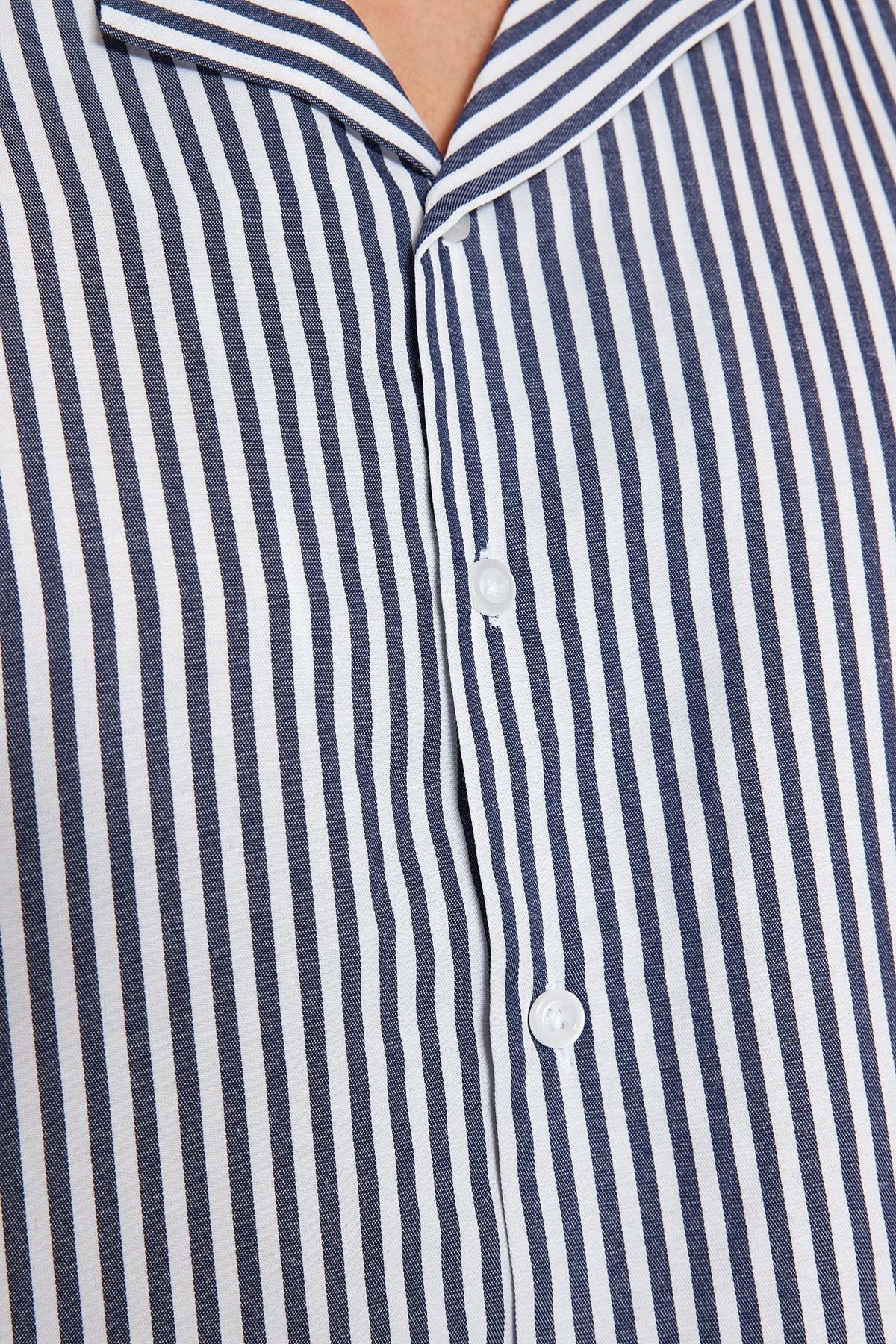 Gray Striped Pajama Set, , large image number 4