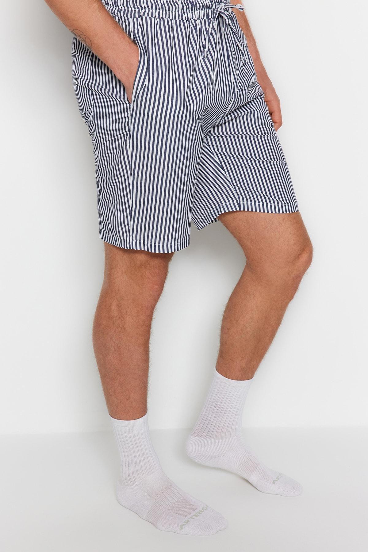 Gray Striped Pajama Set, , large image number 6
