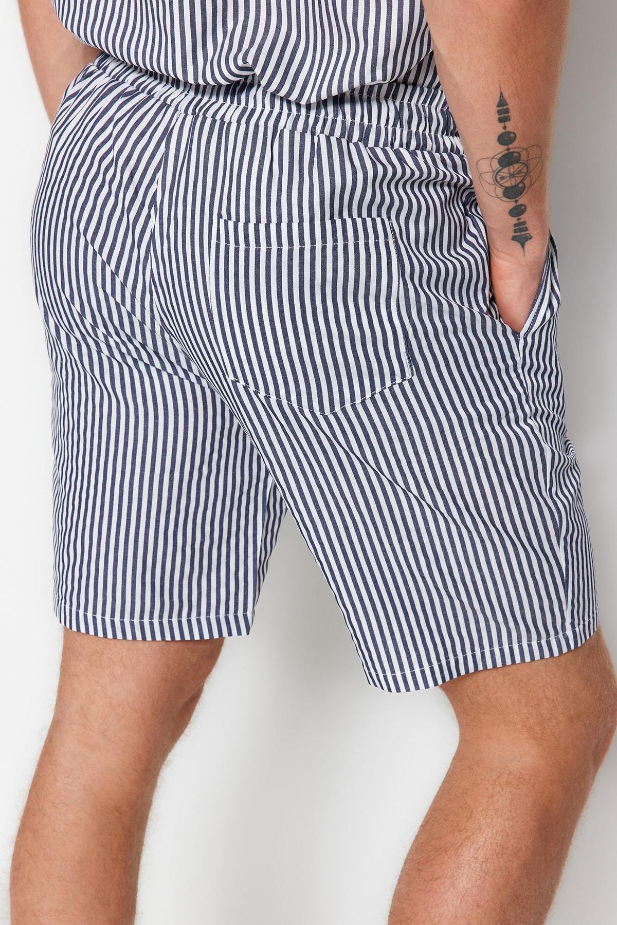 Gray Striped Pajama Set, , large image number 8