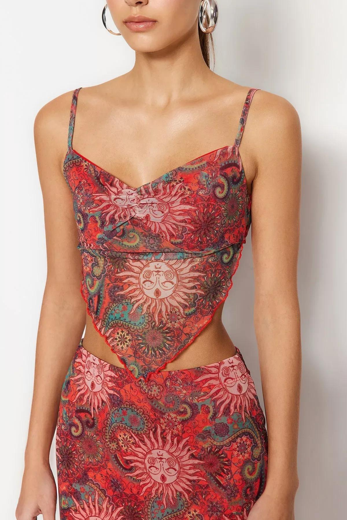 Orange Ethnic Blouse, Orange, large image number 3