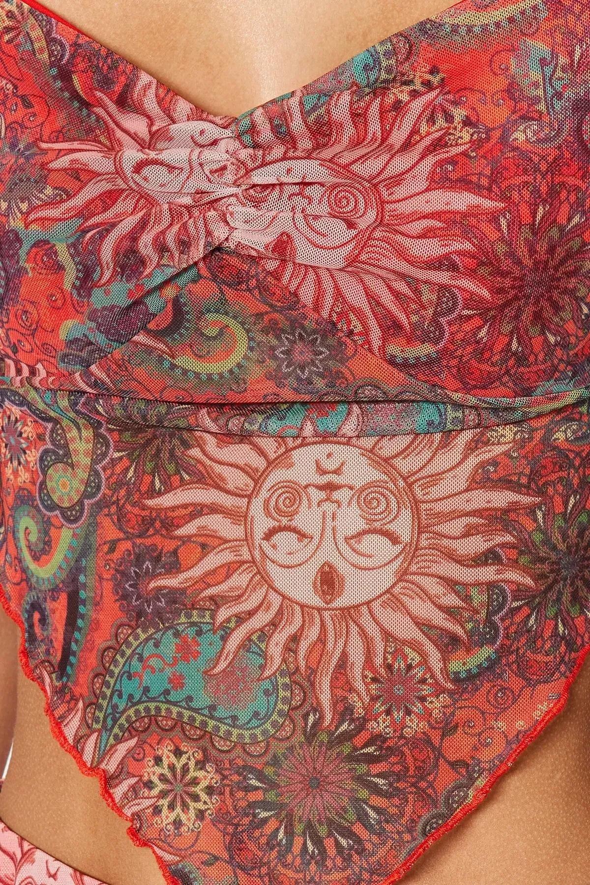 Orange Ethnic Blouse, Orange, large image number 4