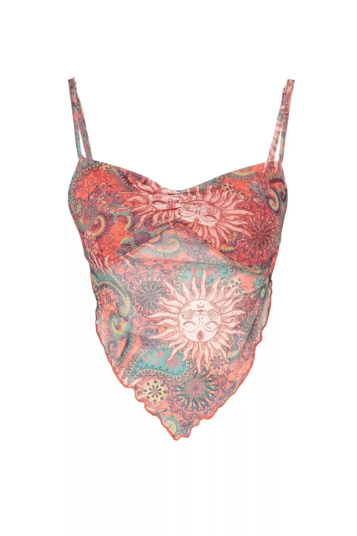 Orange Ethnic Blouse, Orange, large image number 5