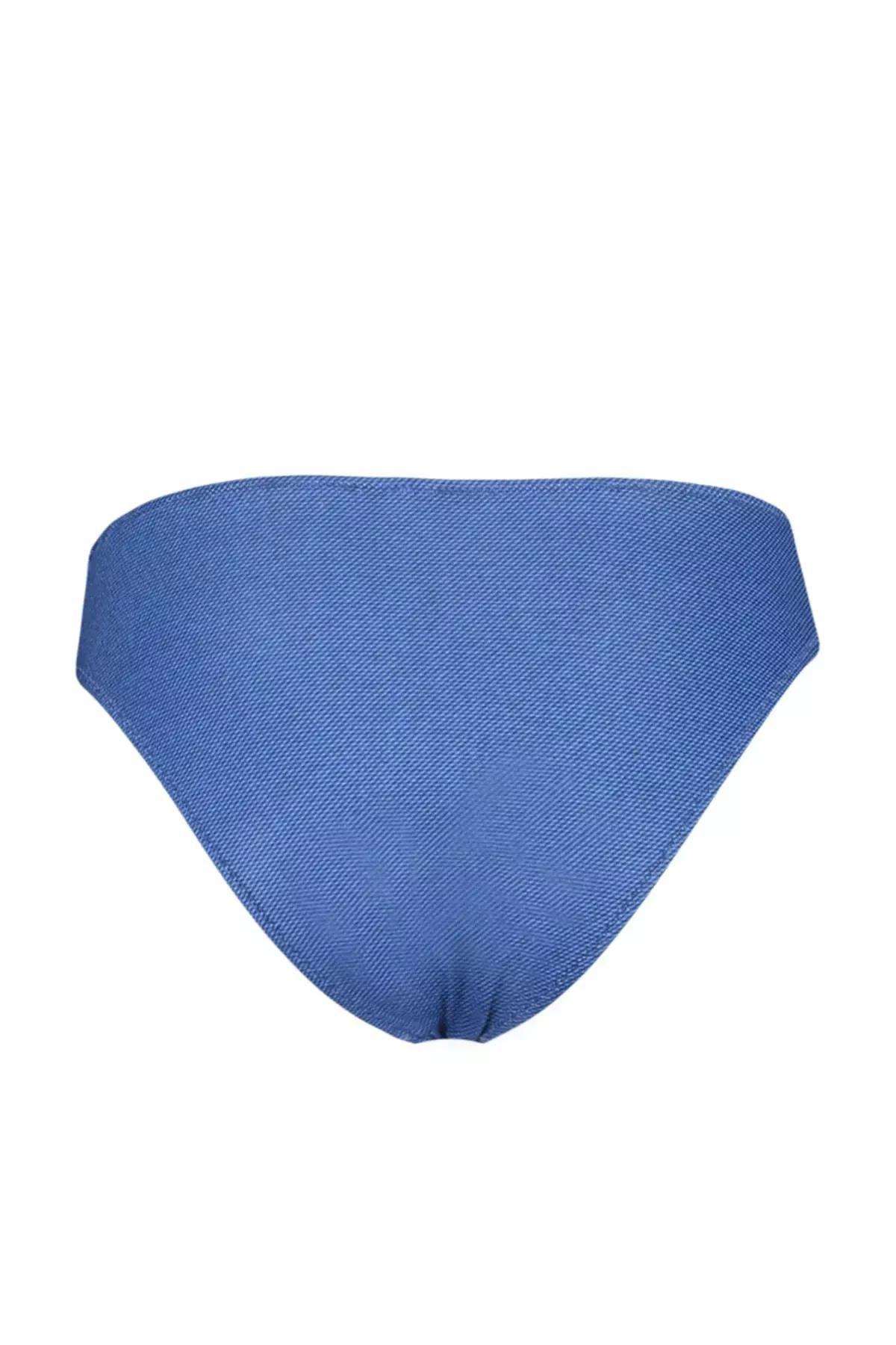 Blue Plain Bikini Bottom, DARK BLUE, medium