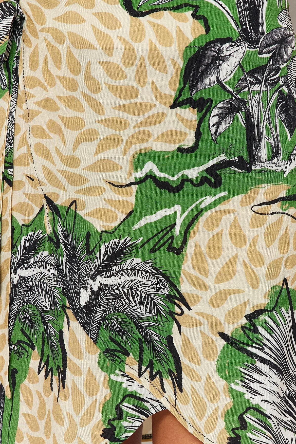 Multicolour Tropical Mini Skirt, , large image number 3