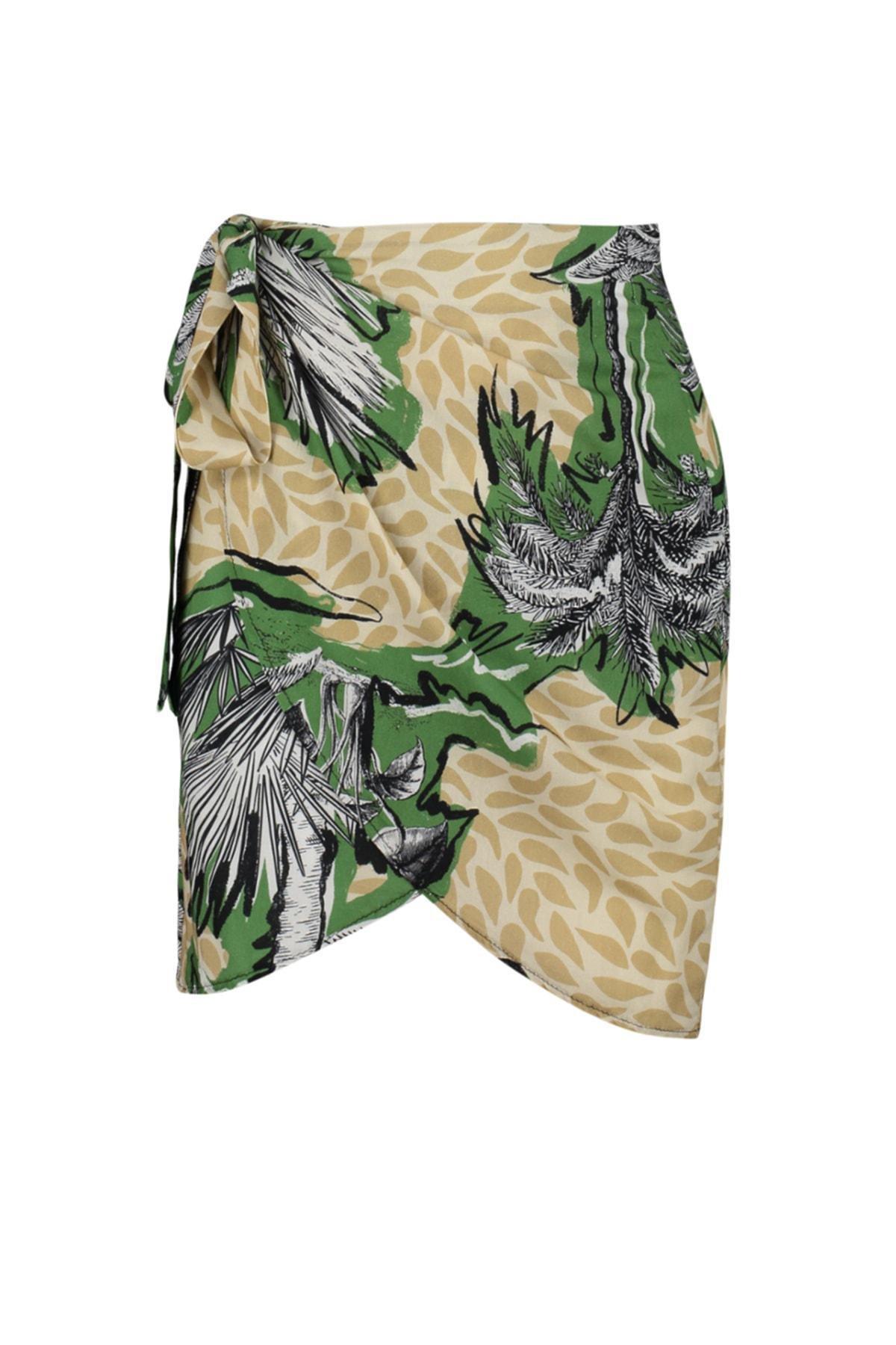 Multicolour Tropical Mini Skirt, , large image number 5