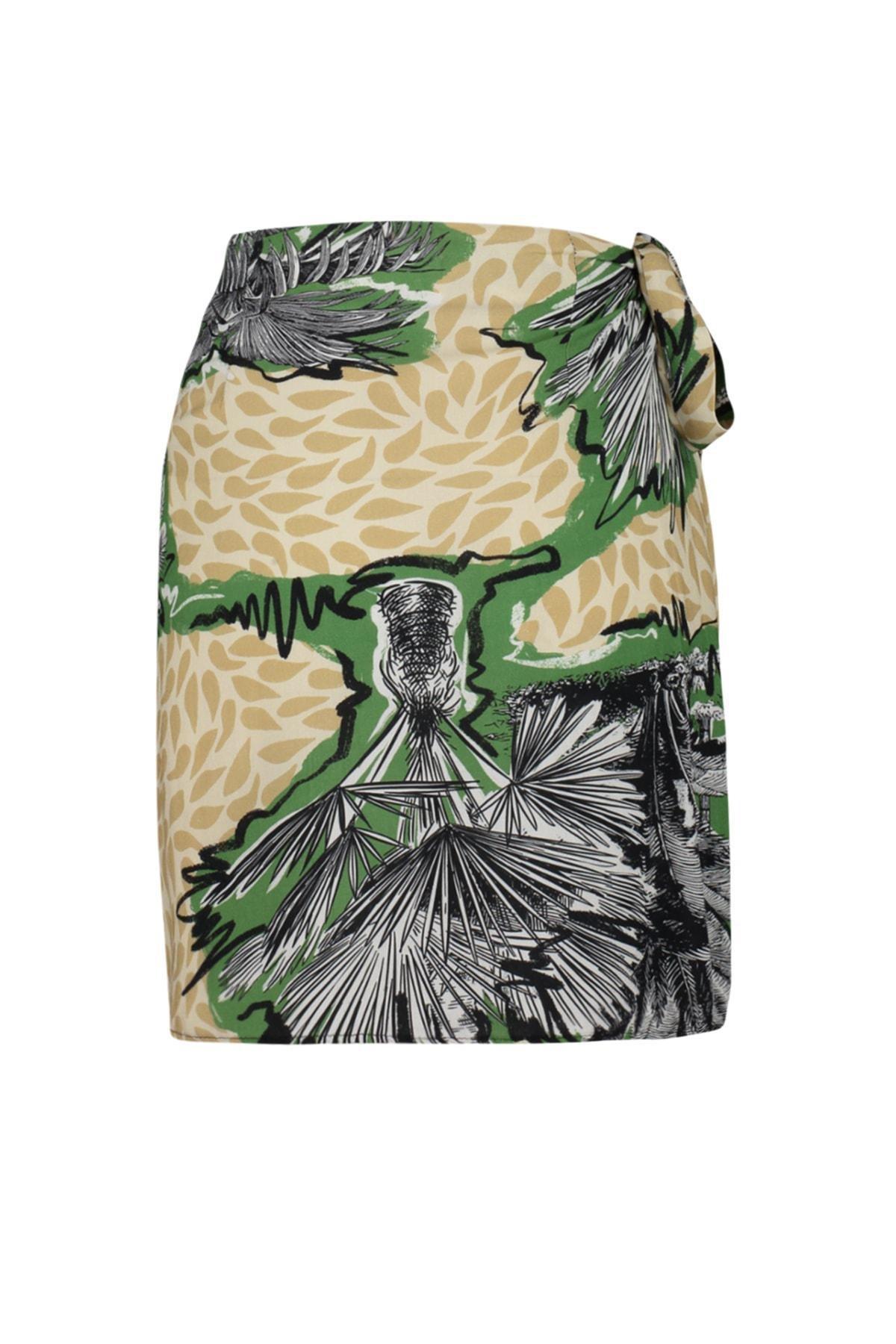Multicolour Tropical Mini Skirt, , large image number 7