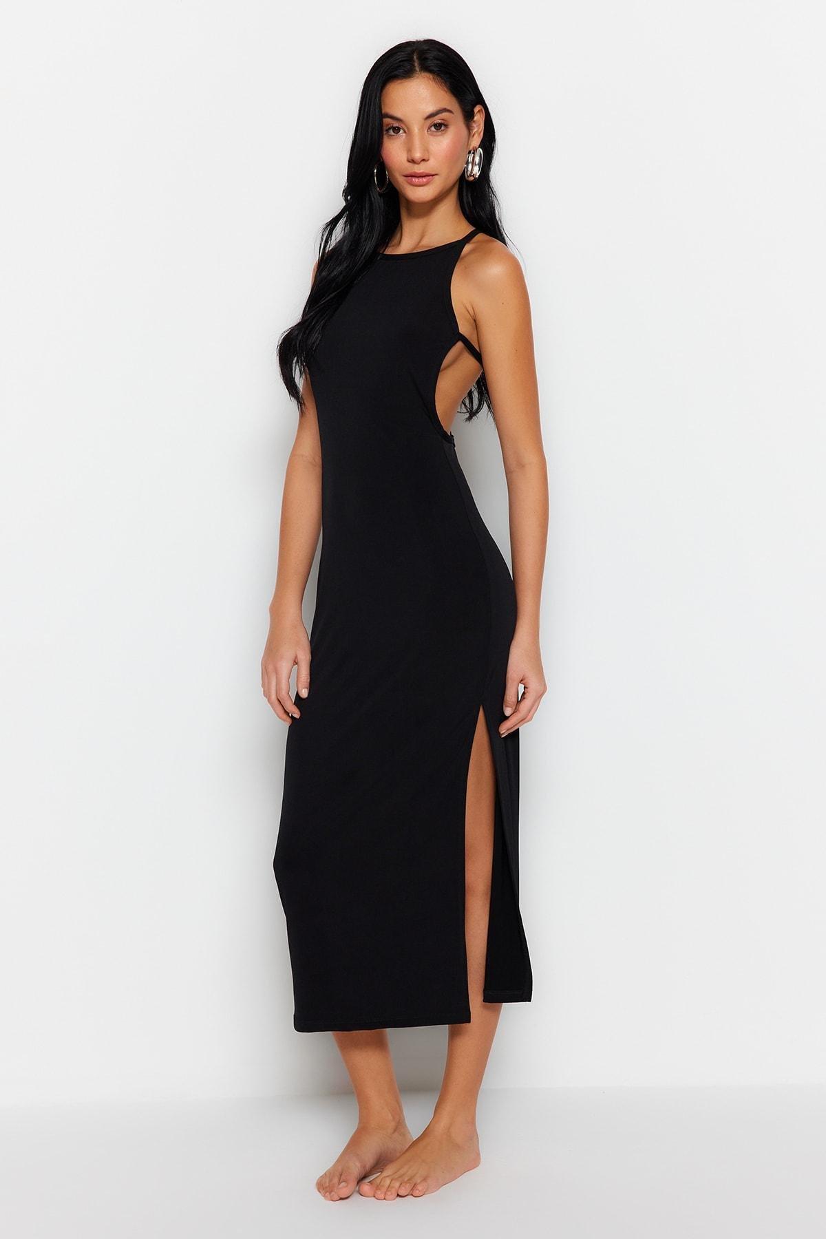 Black Halter neck Bodycon Dress, , large image number 2