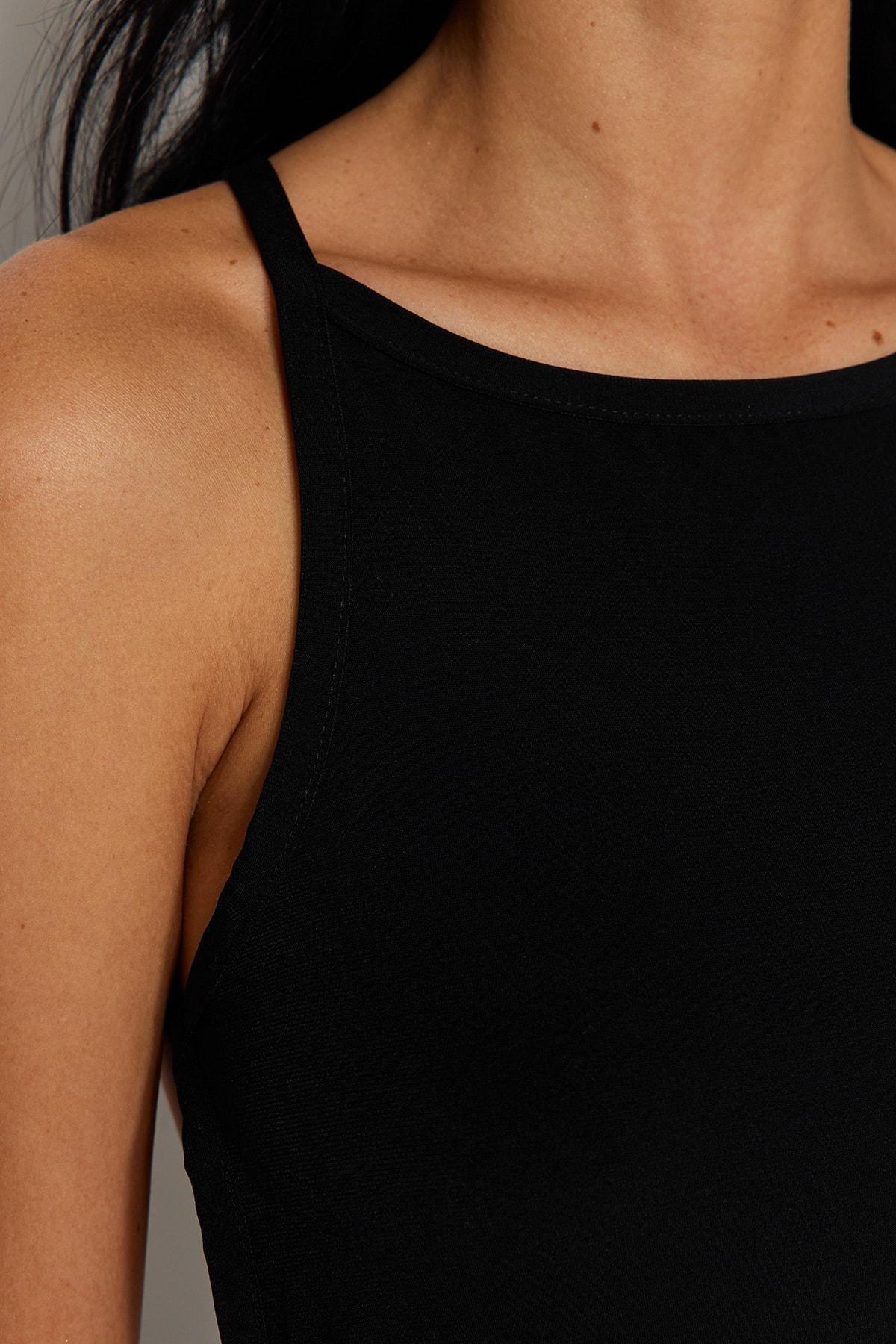 Black Halter neck Bodycon Dress, , large image number 4