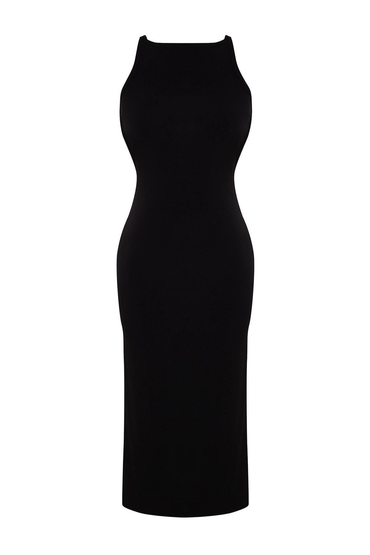 Black Halter neck Bodycon Dress, , large image number 5