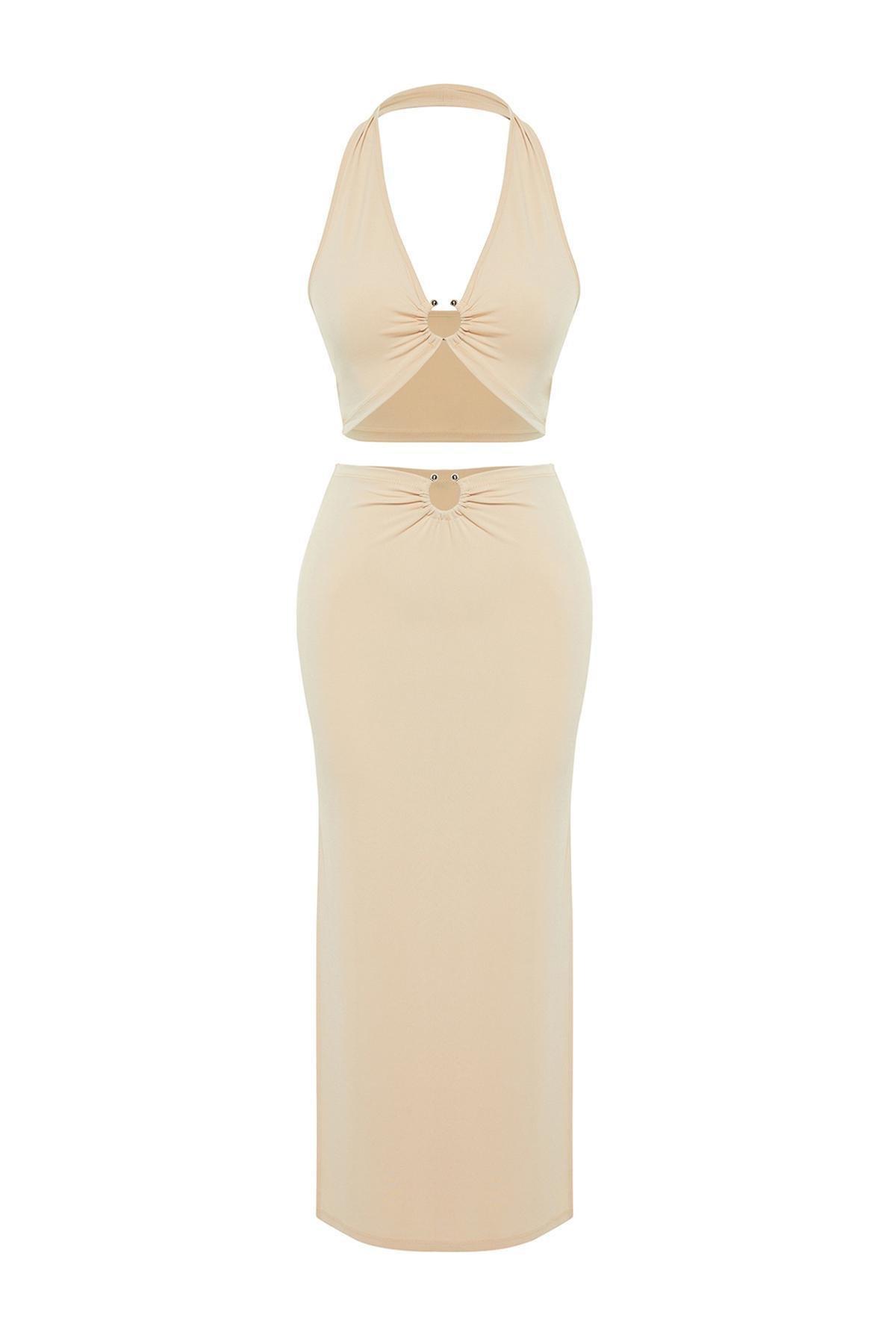 Beige Fitted Co-Ord Set, , large image number 5