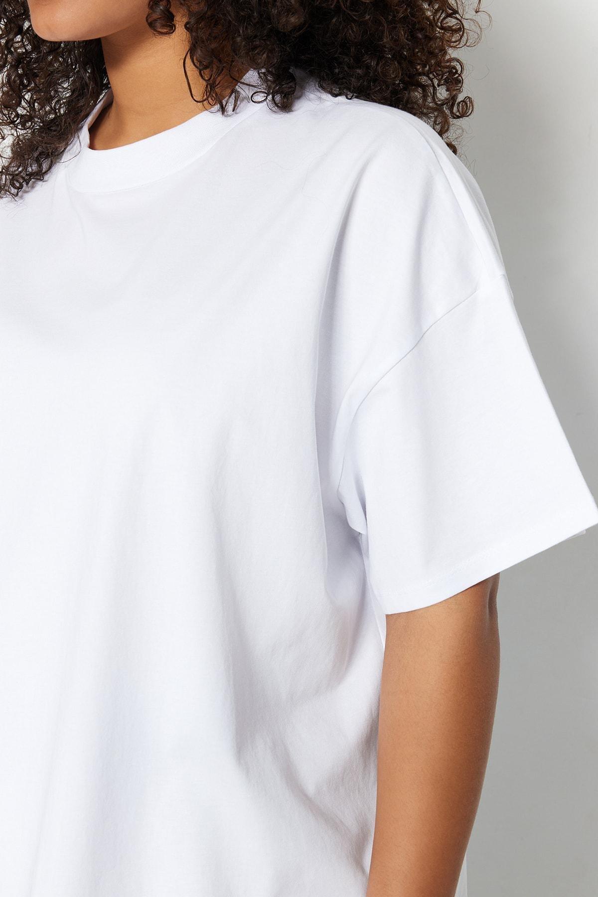 White Plus Size Oversize T-Shirt, , large image number 3