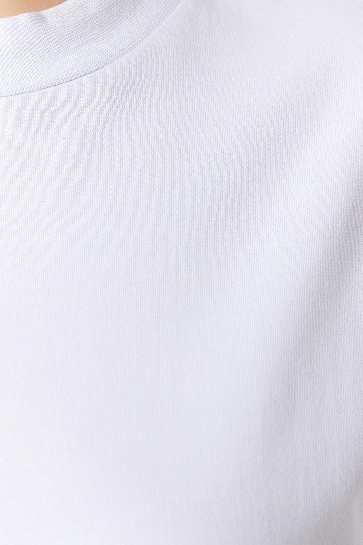 White Crew Neck Plus Size T-Shirt, , large image number 4