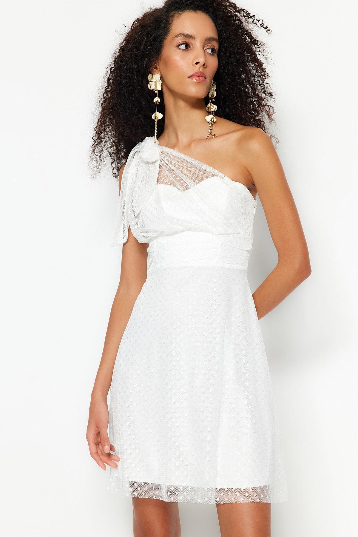 White Skater Dress, , large image number 0