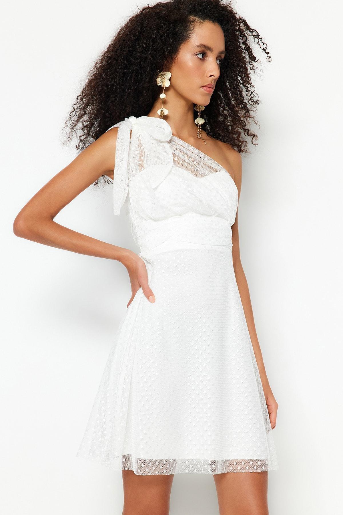 White Skater Dress, , large image number 2