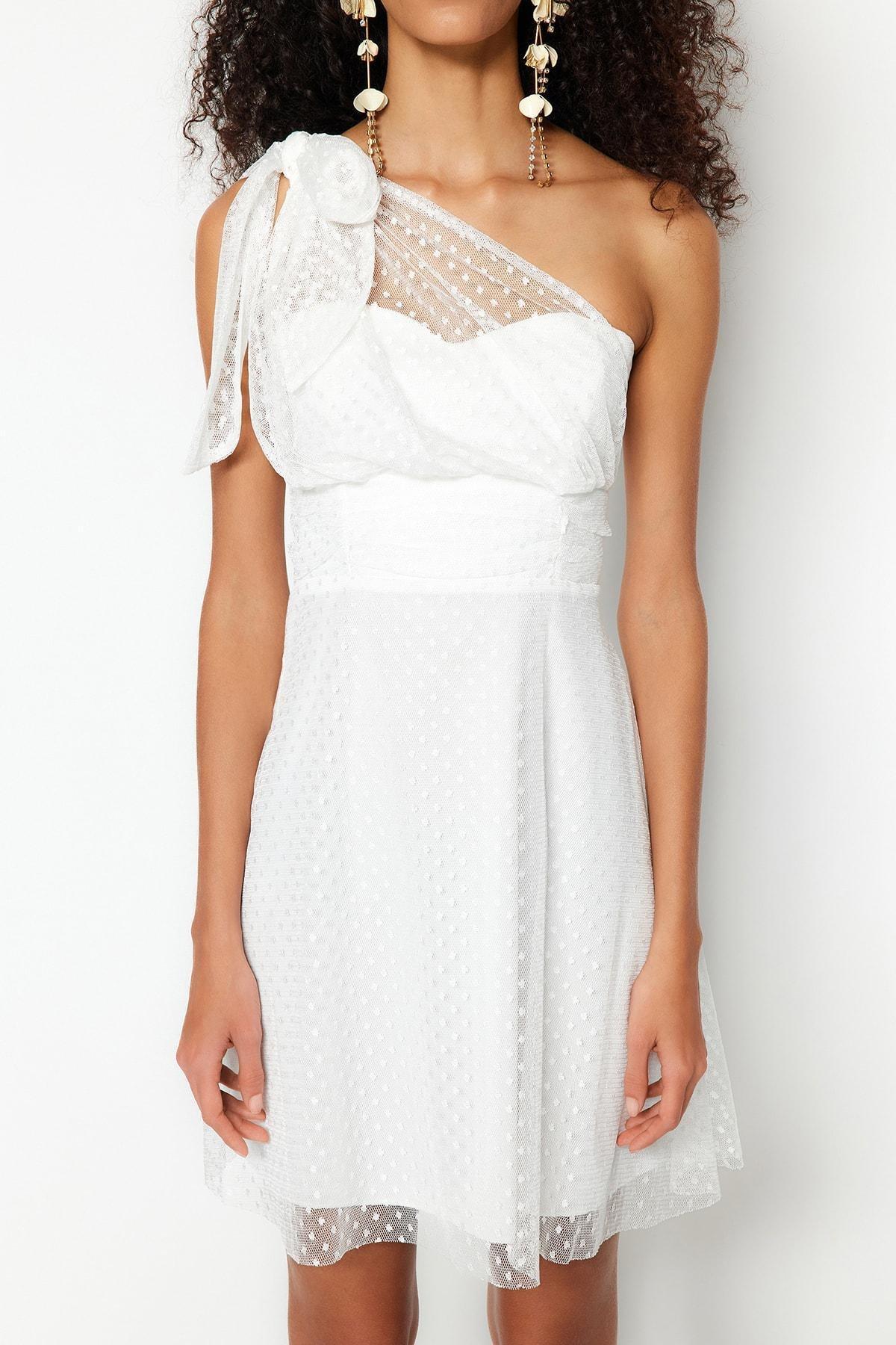 White Skater Dress, , large image number 3