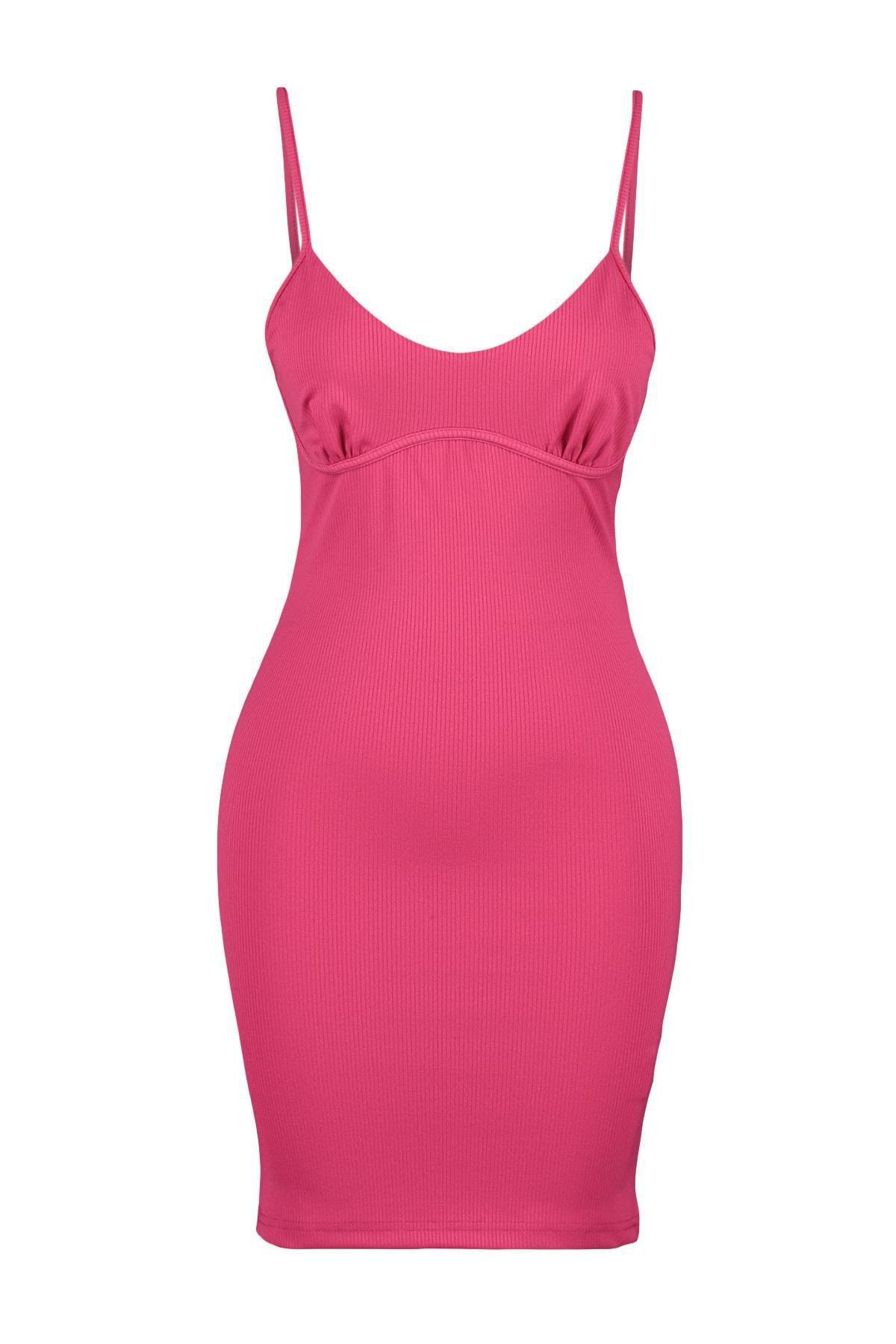 Pink Sweetheart Neckline Bodycon Dress, , large image number 5