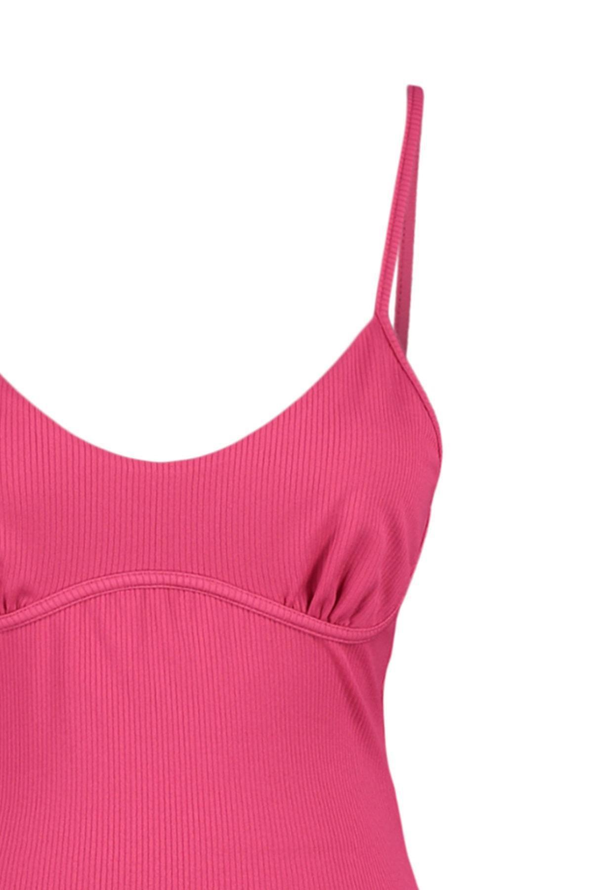 Pink Sweetheart Neckline Bodycon Dress, , large image number 6