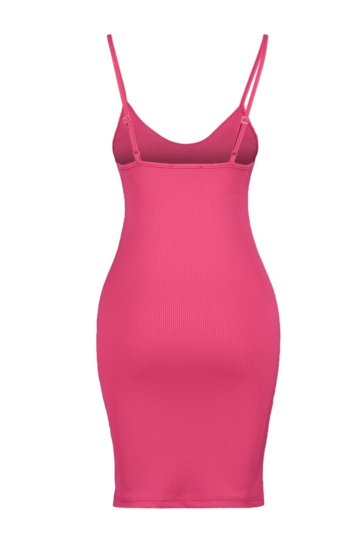 Pink Sweetheart Neckline Bodycon Dress, , large image number 7