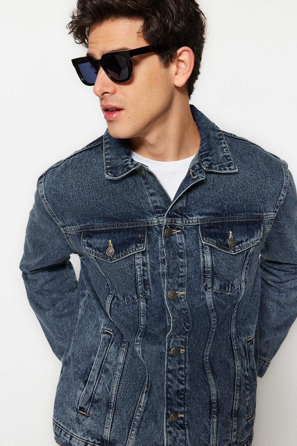 Navy Long Sleeve Jacket, Dark blue, large image number 1