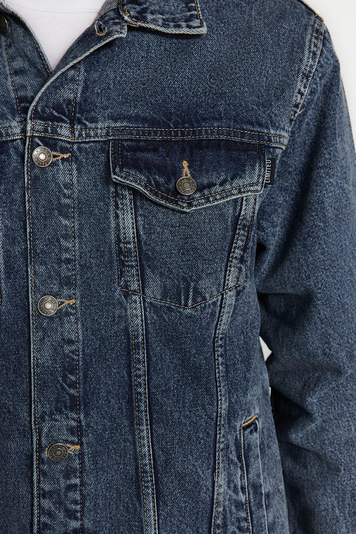Navy Long Sleeve Jacket, Dark blue, large image number 3