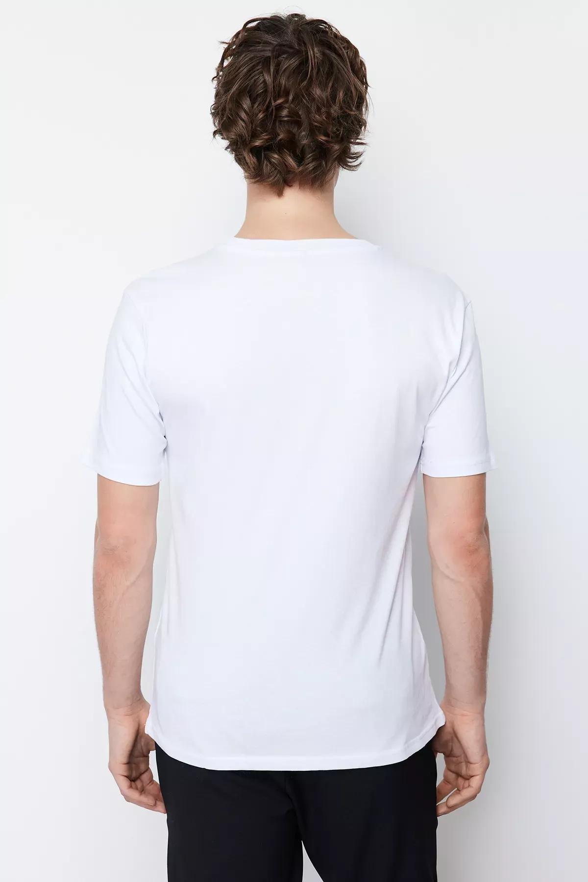 White Slim T-Shirt, White, medium